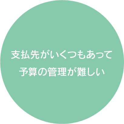 支払先がいくつもあって予算の管理が難しい